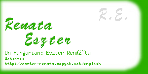 renata eszter business card